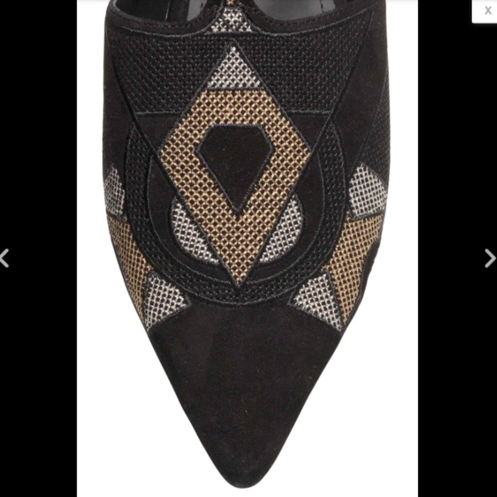 H&M Embroidered Backless Flats - Picture 2 of 4